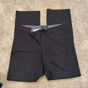 Black straight leg work pants